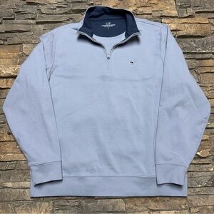 Vineyard Vines Light Blue Zip Up Sweater